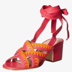 Pour La Victoire Anisa Heeled Sandals Pink & Orange Women’s Size 10 Summer Heels